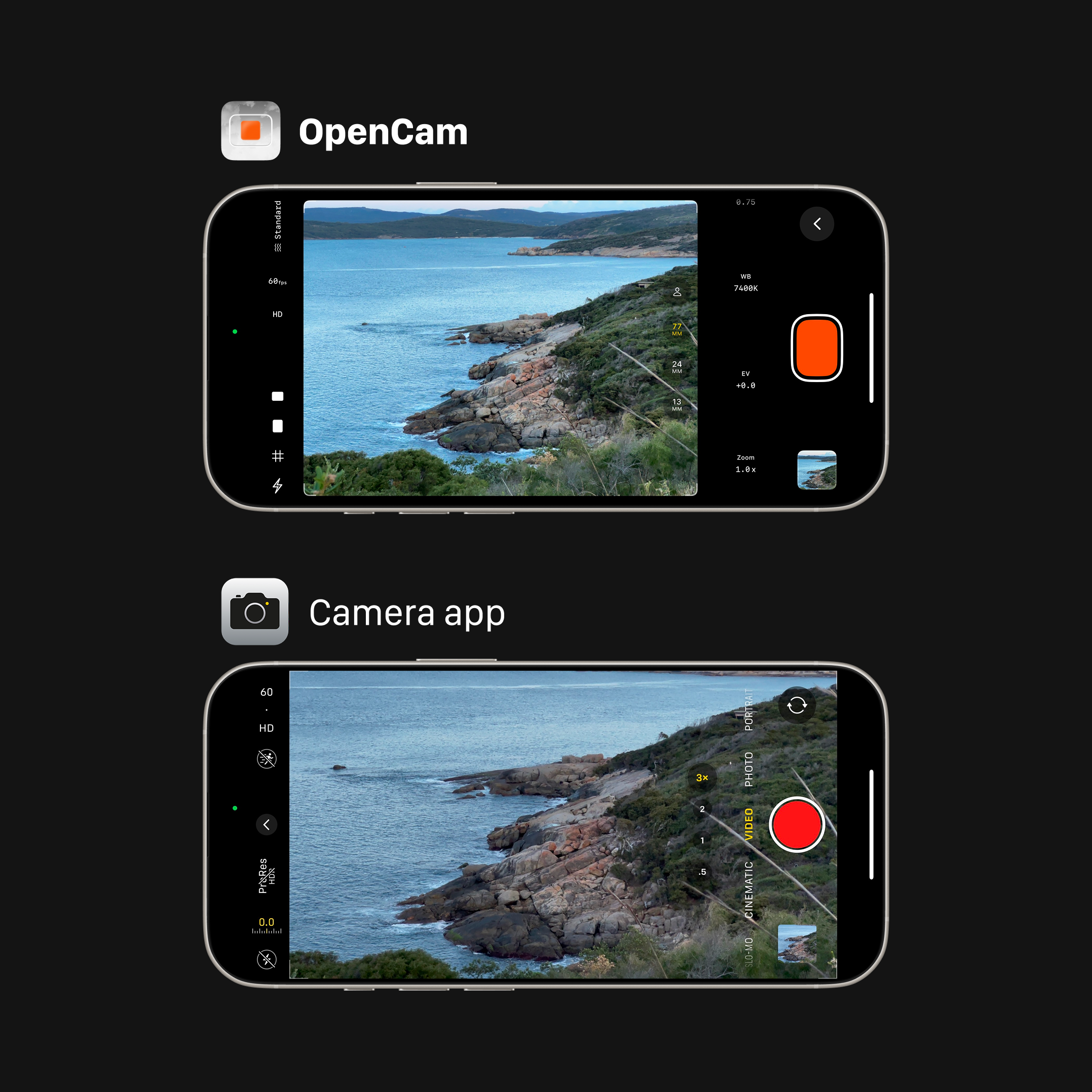 OpenCam Comparison 2